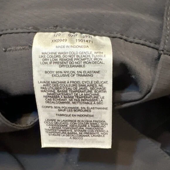 Columbia Mens Convertible Hiking Pants Gray Size 14Nylon Lightweight Outdoor